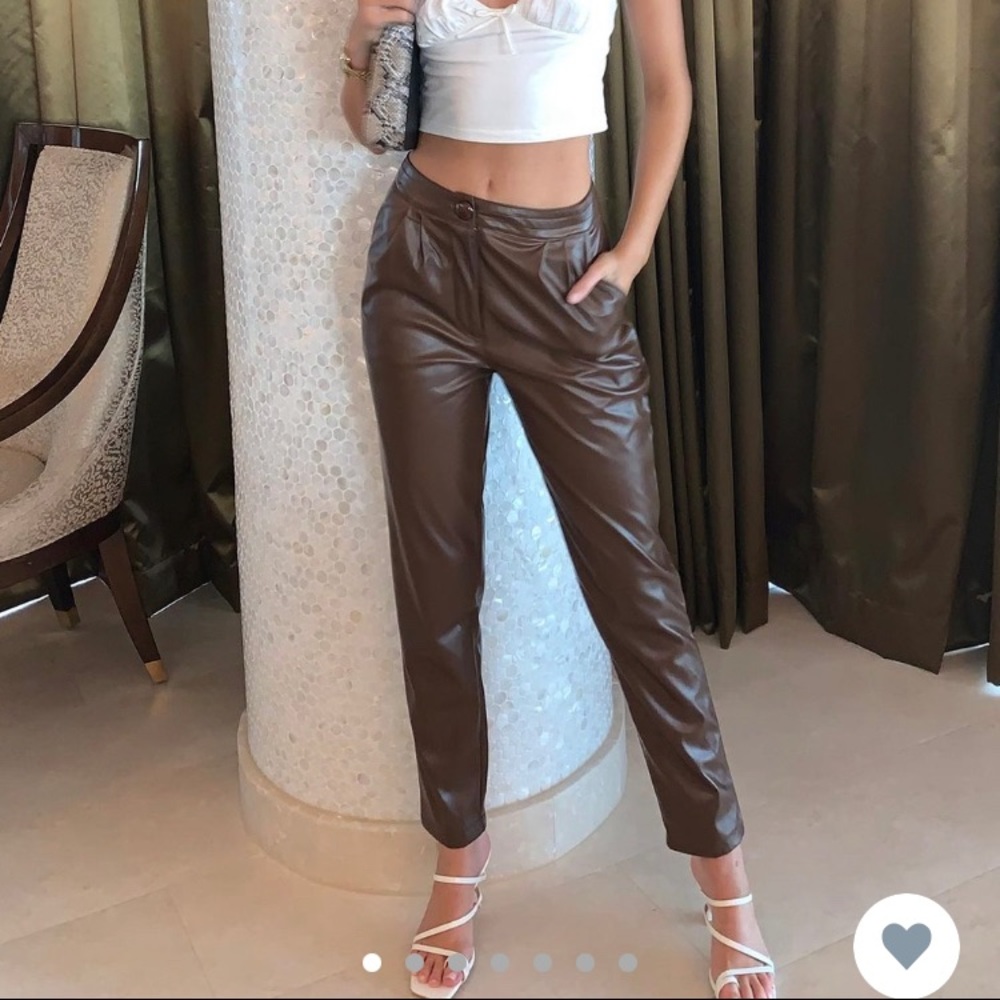 Princess Polly Brown Leather Pants